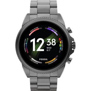 Fossil Mens Gen 6 44mm Stainless Steel Touchscreen SmartWatch - Smoke -